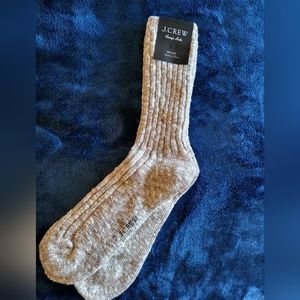 J. Crew camp sock, knit, beige, $8 one size, NWT, smoke/pet free